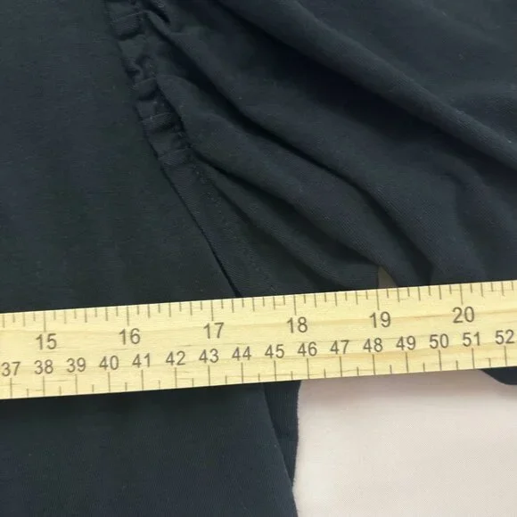 Banana Republic Stretch Top with Puff‎ Sleeves - Black - Size L - Picture 4 of 9